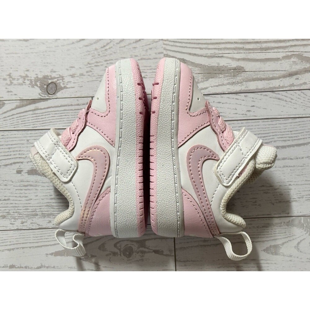 Nike Court Borough Low 2 Toddler Sneakers 2C White Pink DQ0493-100